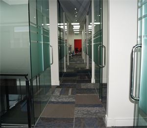 Office glass installation